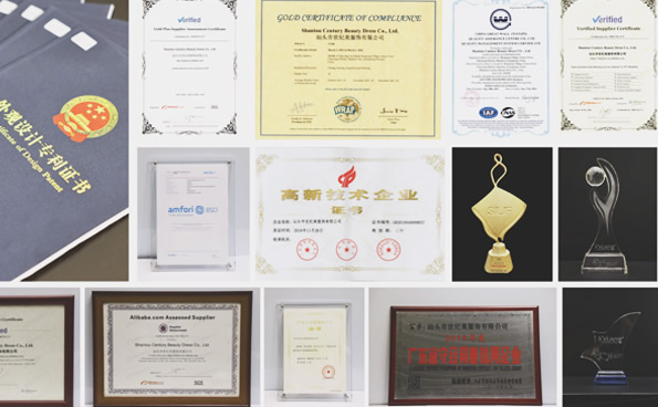 超100项专利与版权、BSCI、WRAP、ISO9001等资质认证